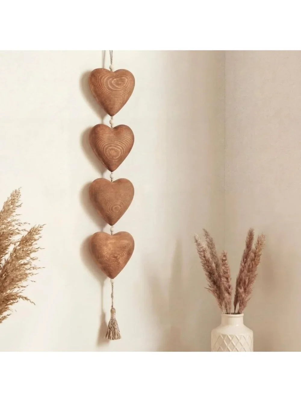 Large Vintage Wooden Heart Wall Decor 31.5